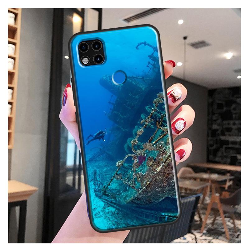 Scuba Diving Diver For Xiaomi Redmi Note 11 Pro Phone Case For Redmi 9T 9A 9C 9S 10S Note 9 10 Pro Back Cover