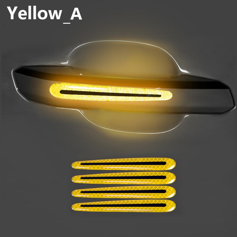 Doofoto 3D Car Reflective Sticker Tape Reflector Fender Warning Bumper Strip Door Handle Bowl Cover Car Exterior Accessories