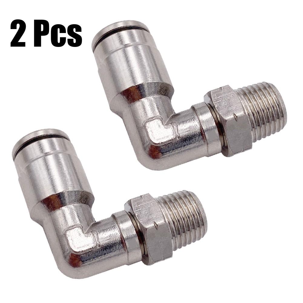 2pcs 90 Degree Swivel Elbow Macro Air/Gas Line Hose Fittings