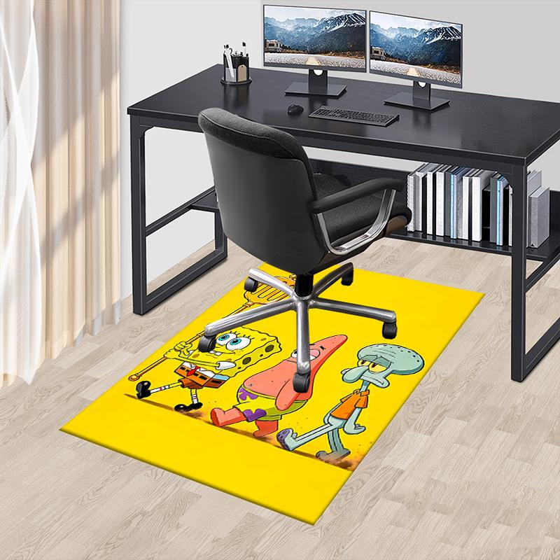 1pc Spongebobs Adventure Day Carpet for Playroom Bedroom Living Room Sofa Home Decor,kids Game Area Rug Non-slip Floor Mat Y7294