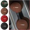 PU Leather Slot Non-slip Coaster Mat Emblem Car Cup Holder Pad for Toyota TRD GR Aygo Corolla Avensis Vios Yaris Mark-X Mirai Yaris