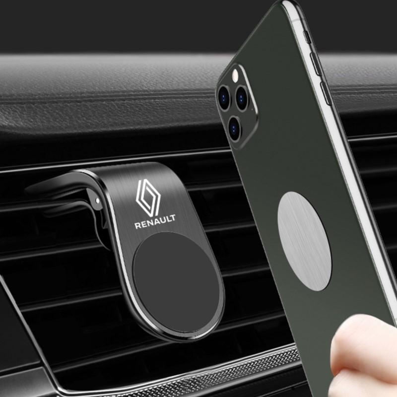 DAPO3 L-Type Magnetic Holder Car Air Vent Phone Holder Support Telephone Baseus Key Chain For Renault Megane 2 3 Twingo Clio Talisman