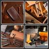 Leather Press Edge Roller 26/60/100mm Wooden Handle Leather Roller Tool Leather Craft Laminating Trimming Tool Portable Tools
