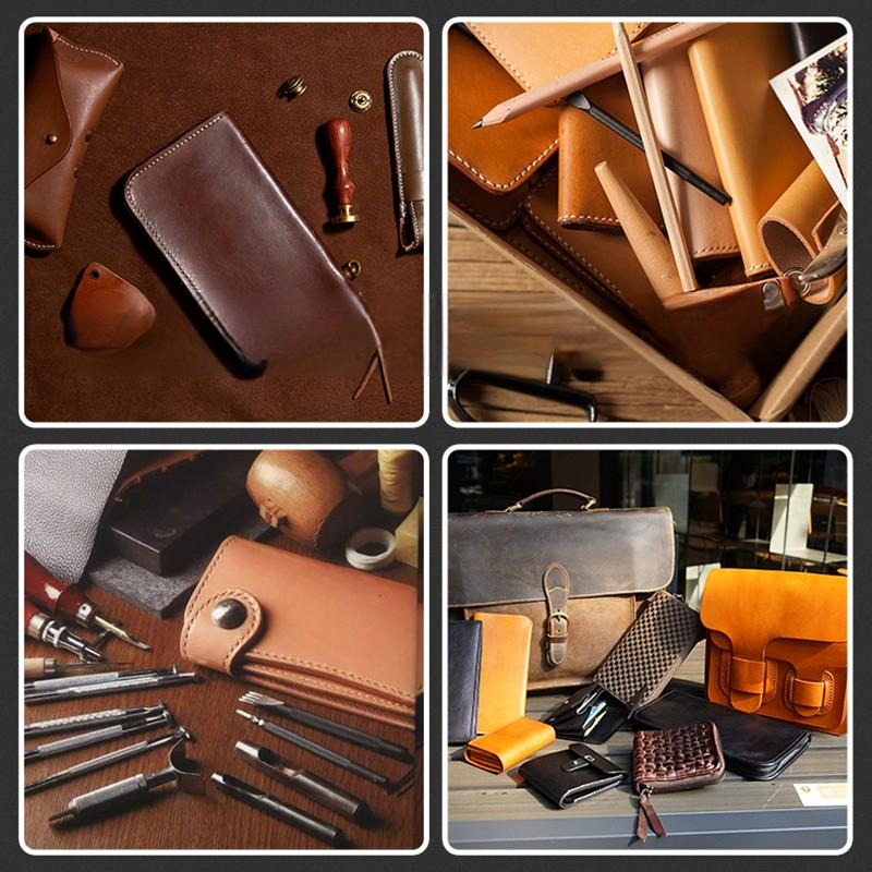 Leather Press Edge Roller 26/60/100mm Wooden Handle Leather Roller Tool Leather Craft Laminating Trimming Tool Portable Tools