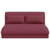 Adjustable Floor Footstool Burgundy Fabric