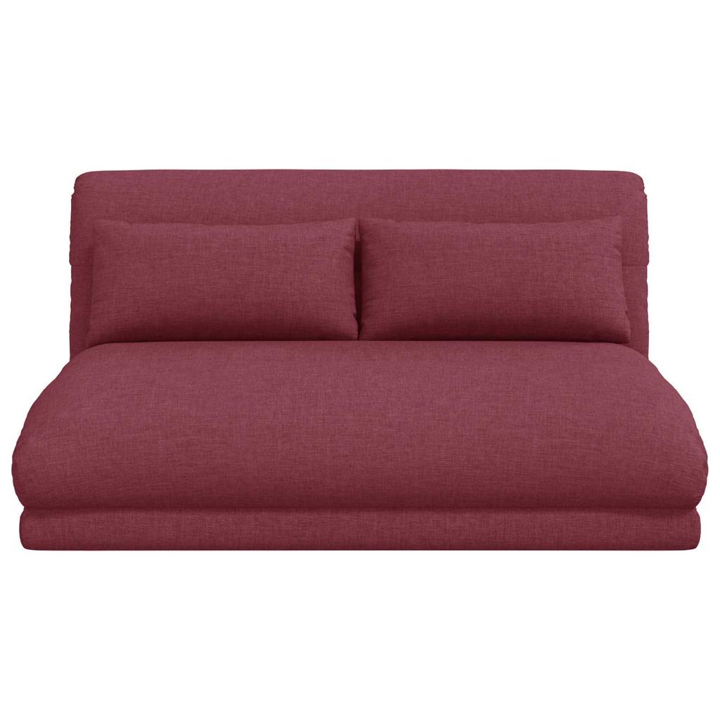 Adjustable Floor Footstool Burgundy Fabric