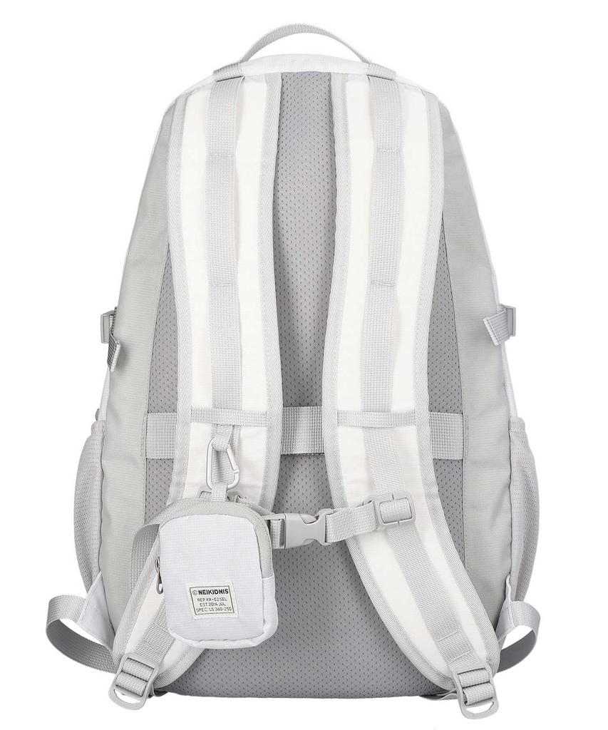 Neikidnis Carabiner Mesh Backpack Ripstop White