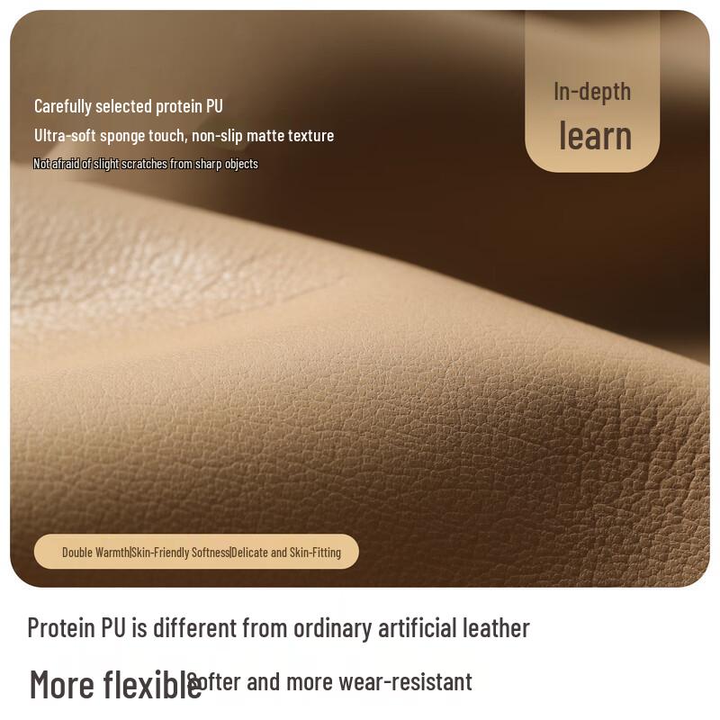 JIUMU Women's Autumn Winter Fleece-Lined Touchscreen Leather Gloves