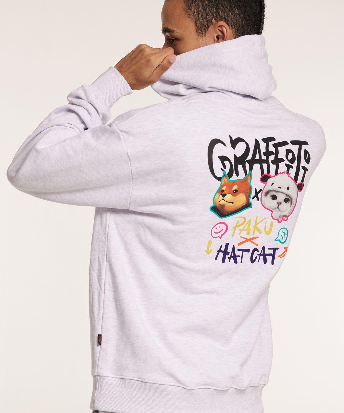 Cream Soda Lab [Double Jd] Paku X Hatcat Hoodie Light Gray L
