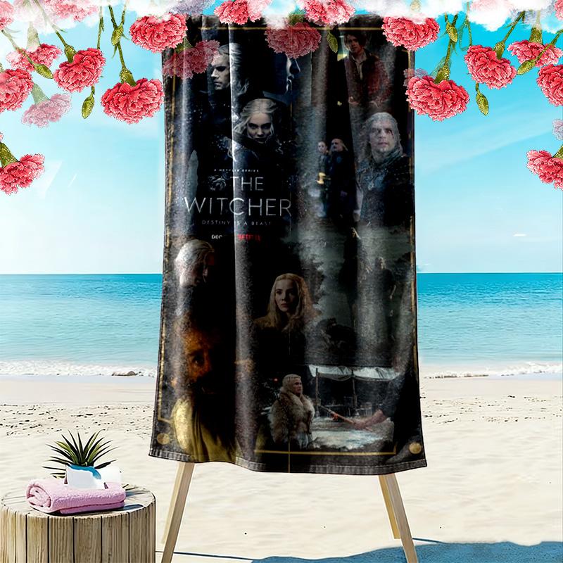 The Witcher's Fury Beach Towel Beach Soft Quick-drying Swim Towel Swim Seaside Travel and Vacation Towels Comfort Outdoor Picnic Beach Mat