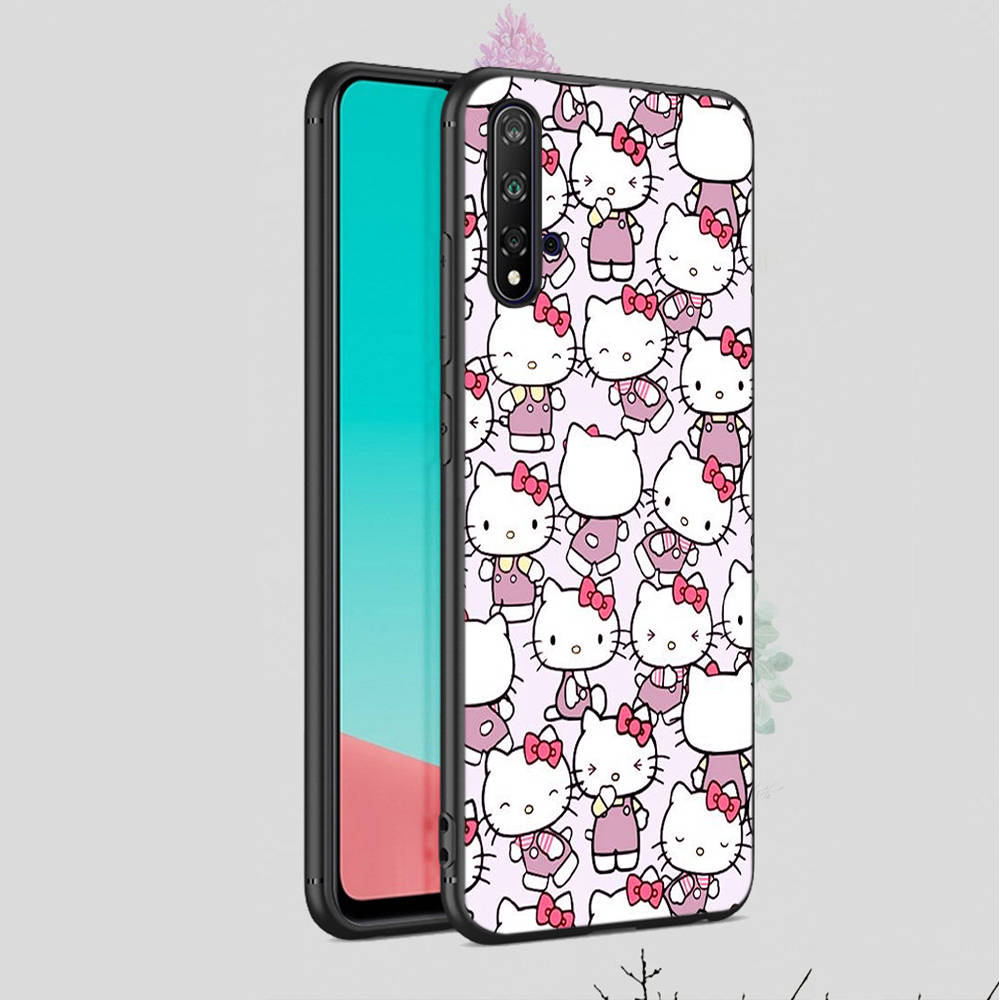 KT62 Cute Hello Kitty Case for Samsung A04 A14 A23 A34 A54 M23 M33 M52 M53 Realme 10 9 C30S C35 C55 VIVO Y02S Y21 Y33S Y51 X80 Pro Clear Cover