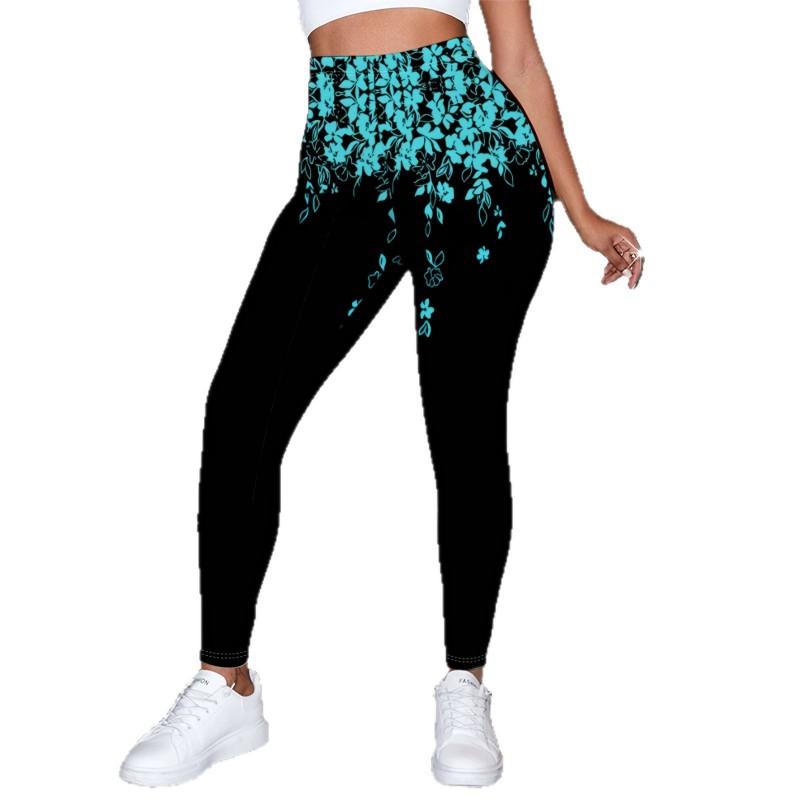 2026 Womens High-Waist Printed Yoga Leggings Casual Slim Fit Activewear Pants