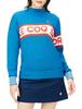 Le Coq Sportif Golf 2022 Washable Golf BL00 Japanese Size S Fall/Winter Model Sweater, Cute, Women's, (Blue),
