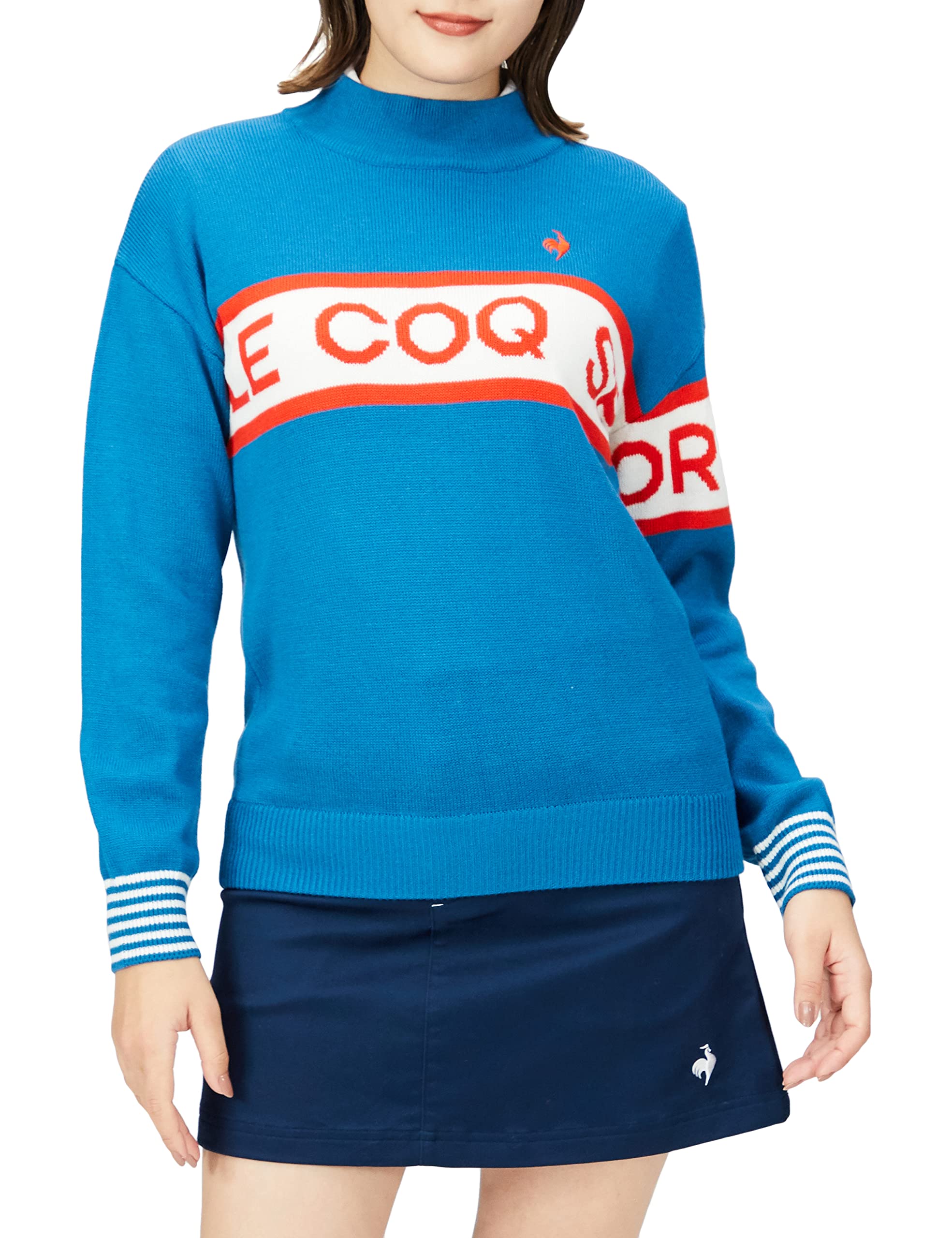

Le Coq Sportif Golf 2022 Washable Golf BL00 Japanese Size S Fall/Winter Model Sweater, Cute, Women s, (Blue),