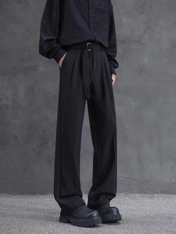 American Retro Pendant Pants Men's Summer Cleanfit Loose Casual Pants Premium Straight Wide-leg Pants
