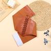 Fashion Slim Elastic Pu High Waist Belt Women Vintage Elegant Simple Lace-up Black Punk And Gothic Daily Wide Belt