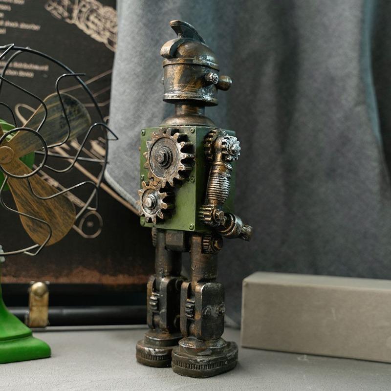 Retro Ornaments Vintage Interior Robot Ornament Creative Home Decoration Accessory Aesthetic Elegant Decorative Bar Accessories