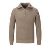 Men's Thick Half Zip Polo Collar Knit Sweater