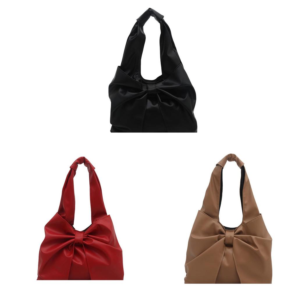 Modern Large Capacity Butterfly Knot Tote Bag With Magnetic Closure For Daily Use