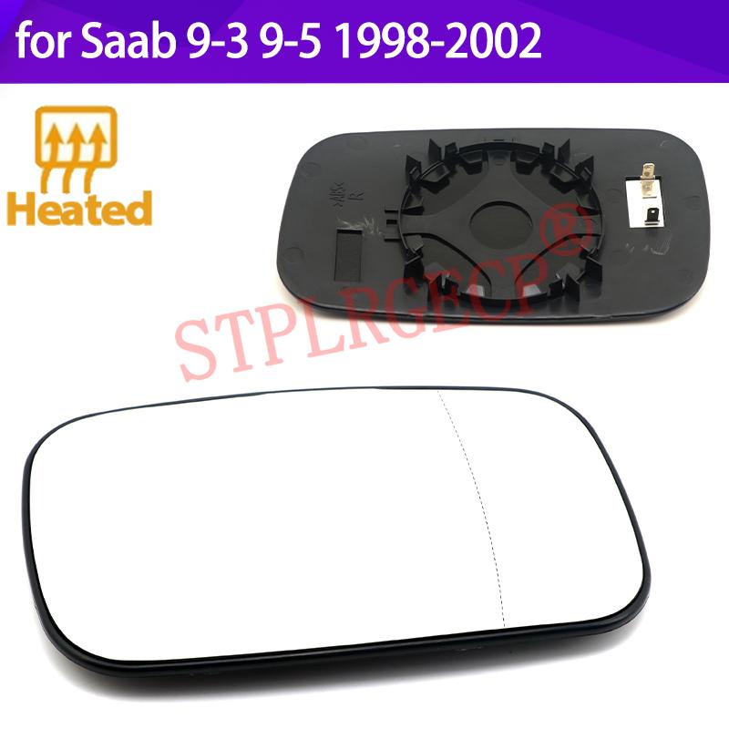 Stplrgecp Passenger Driver Side Left or Right Door Side Heated Wing Mirror Glass Lens for Saab 9-3 9-5 1998-2002 900 1997-1998