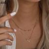 Effie Queen S925 Reinsilber Zirkon Engelsflügel Feder Choker Anhänger Ästhetische Gliederketten Halskette Kragen Hochzeitsgeschenk APN54