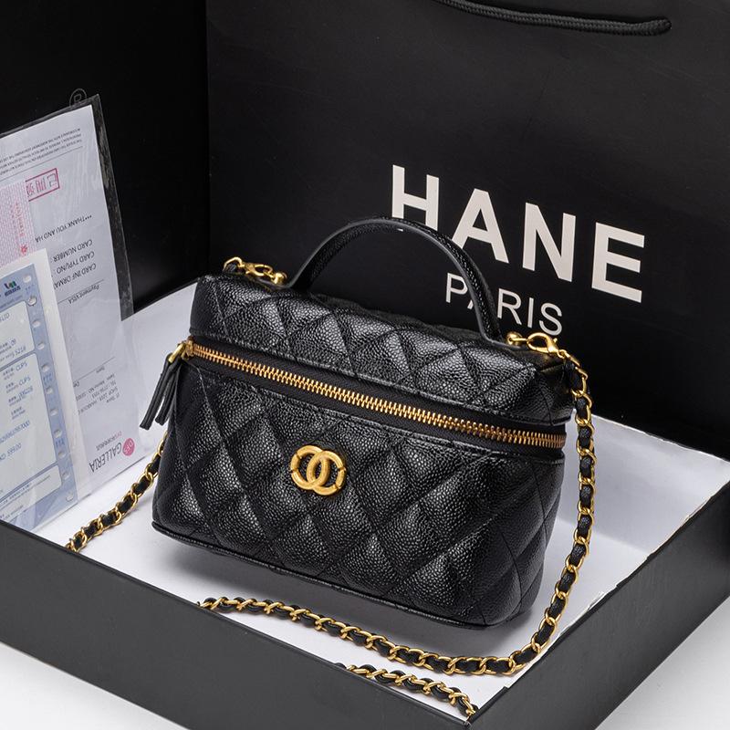 Xiaoxiangfeng Classic Grid Chain Box Bag Hand-held New Lunch Fashionable Shoulder Versatile Crossbody