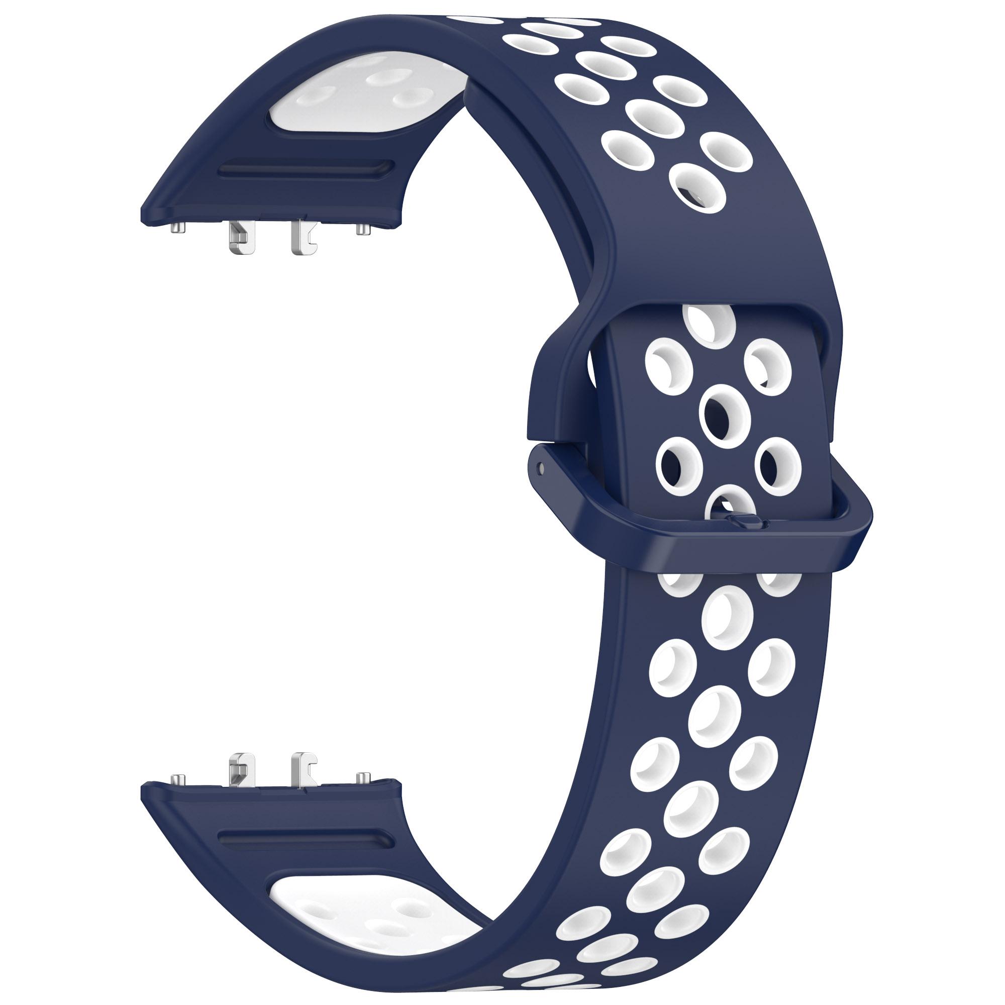 

Upgraded Stylish Sporty Breathable Two-color Porous Silicone Sport Band for Galaxy Fit 3 2025 SM-R390 for Men and Women