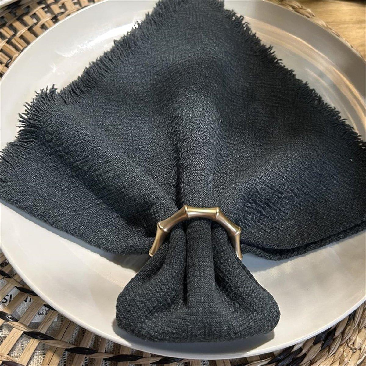 

BHBL Gold Napkin Rings Set of 12 Matte Bamboo Napkin Rings for Dining, Holiday Decor, and Wedding Table Settings China Mainland