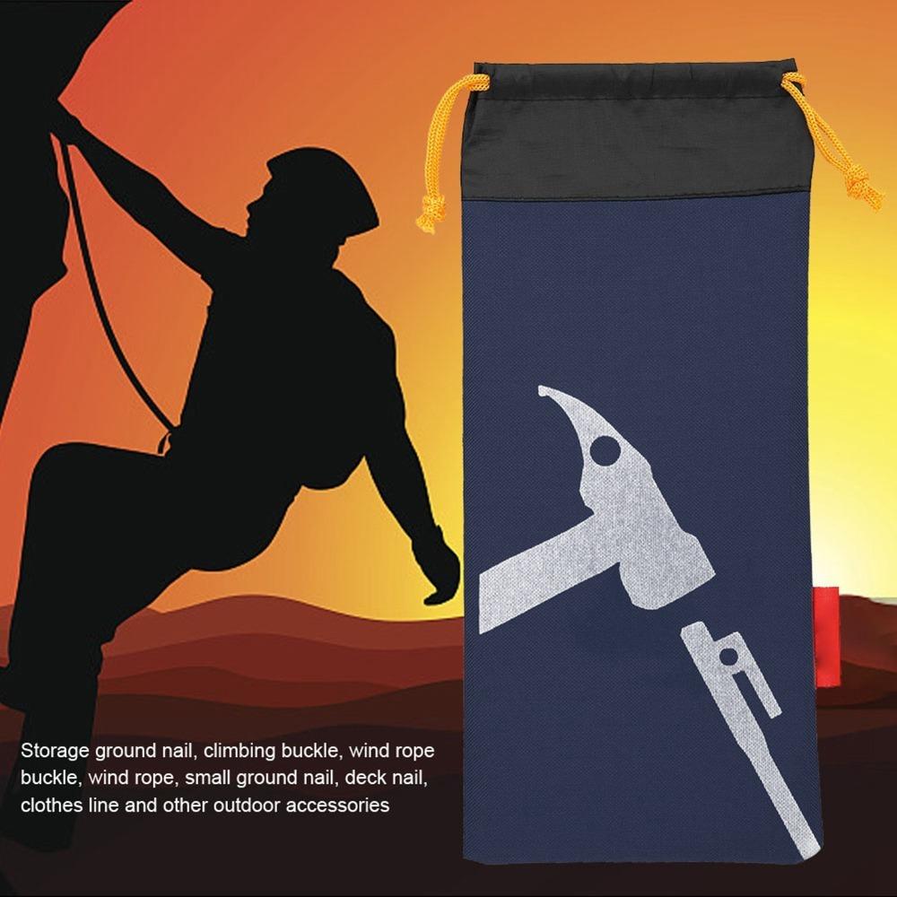 

3 Pcs 35.5cm Hammer Nail Pouch Portable Stake Storage Bag Durable Tent Pile Bag Camping синій