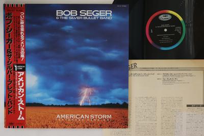 12inch Record BOB SEGER, SILVER BULLET BAND - American Storm (Extended Version) / S14137 CAPITOL 1986 Japan Obi Rock Used