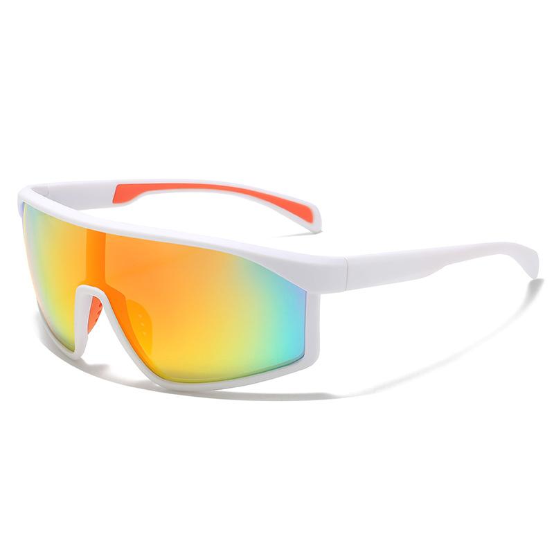 

New trendy outdoor sports protective eyewear sunglasses personalized one-piece colorful UV-proof cycling sunglasses