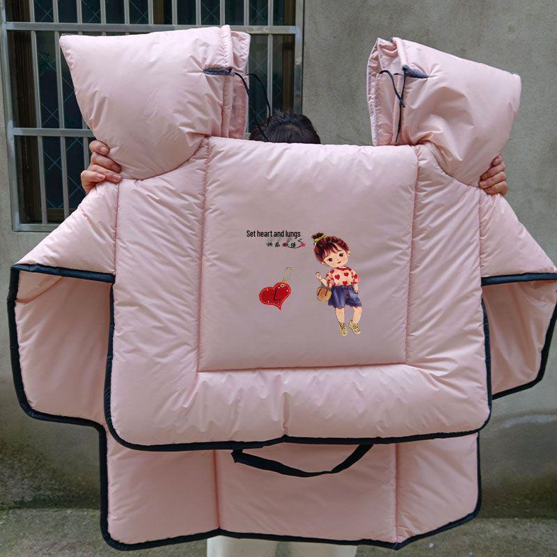 Double-Sided Waterproof Windproof Winter Quilt - Thickened, Large, and Warm with Extra Side Wings.
