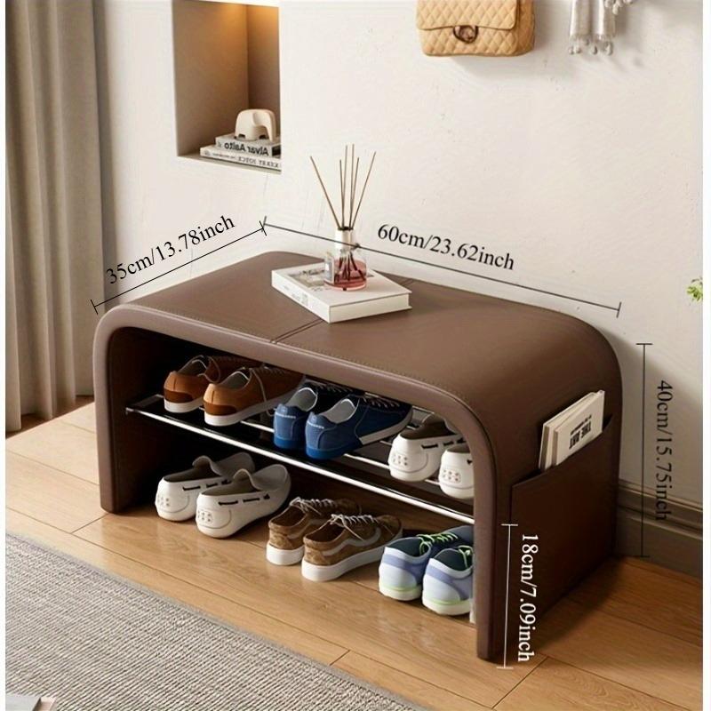 Маленький квартирный табурет для переобувания у двери дома полоса может сидеть на обувнице легкая роскошь высокое чувство дверь табурет для переобувания