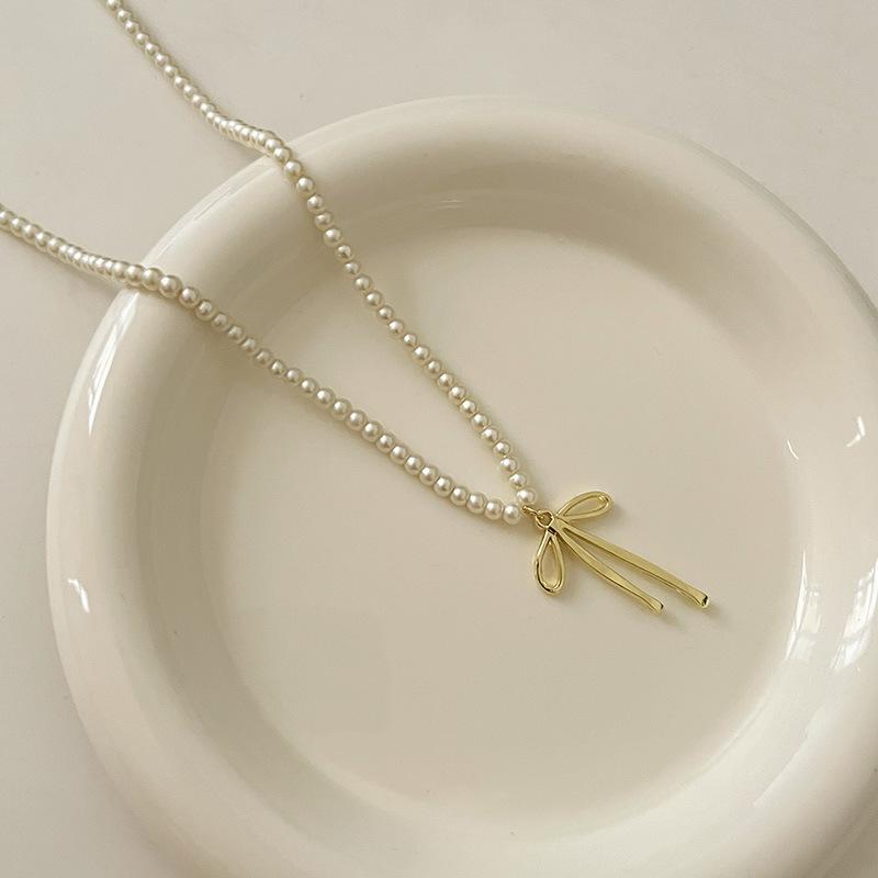 Pearl Necklace Women'S Light Luxury Temperament High Sense Clavicle Chain Year Neck Chain