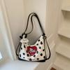 Schoolbagins niche cute polka dot puppy tote bag birthday gift commuter shoulder armpit bag crossbody backpack
