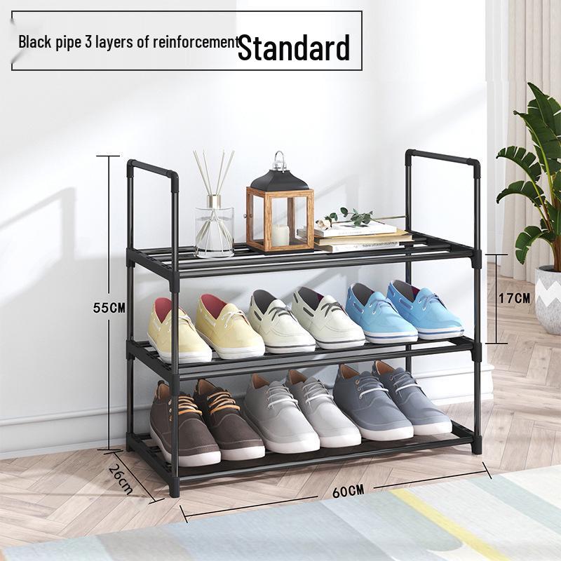 Compact Multi-Layer Metal Shoe Rack for Small Spaces