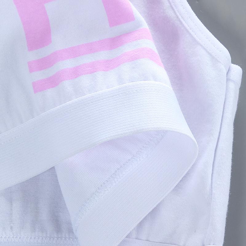 Children Girls Bra Fashion Simple Vest Underwear Tube Top Letter Printed Underwear