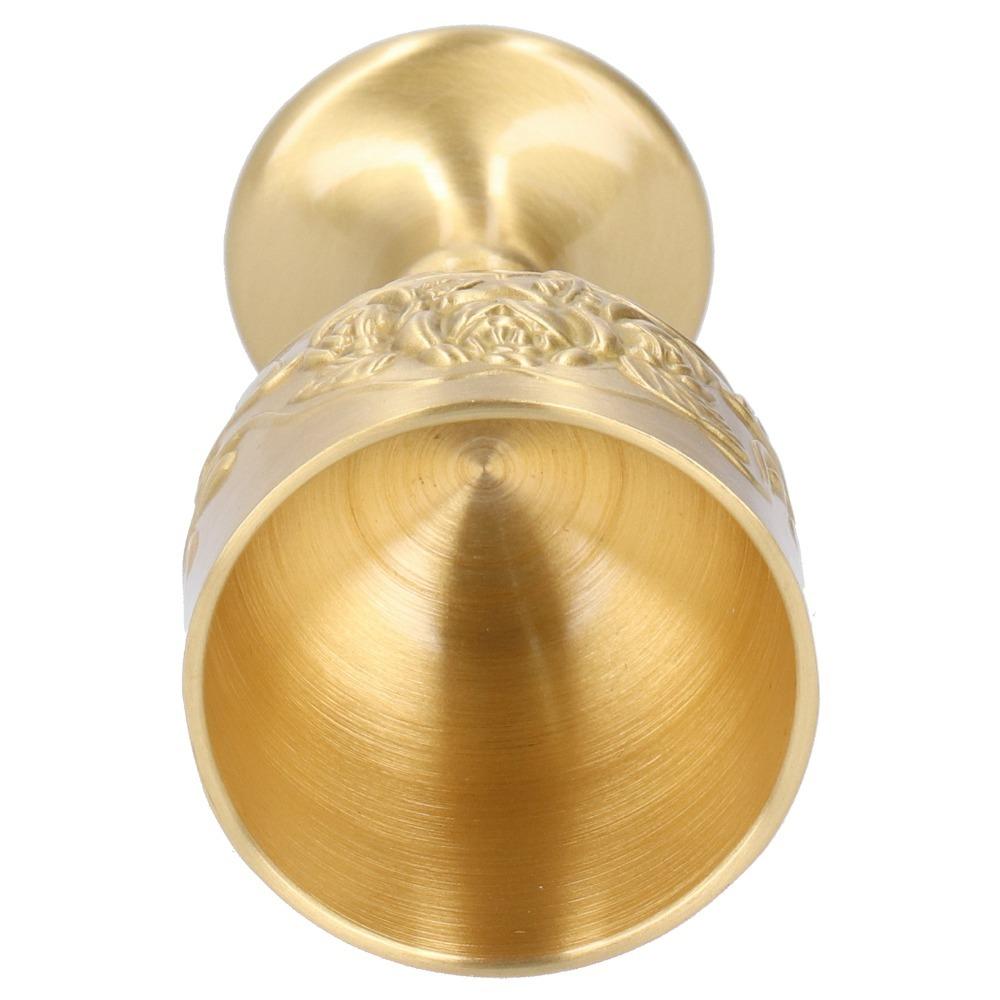 Engraved Flower Vintage Chalice Brass Wine Goblet Goblets & Chalices Brass Goblet Bar Use S