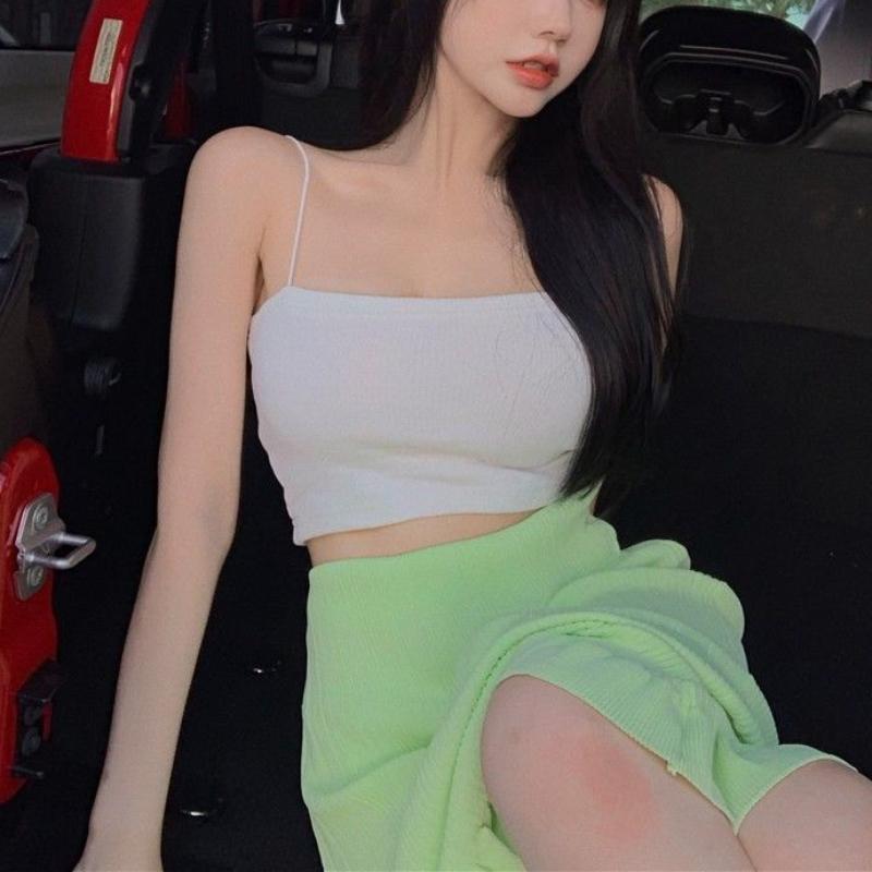 Letní dámské podvazky s módním přiléhavým topem Dámská vesta bez ramínek bez rukávů Sexy jednobarevné tílko