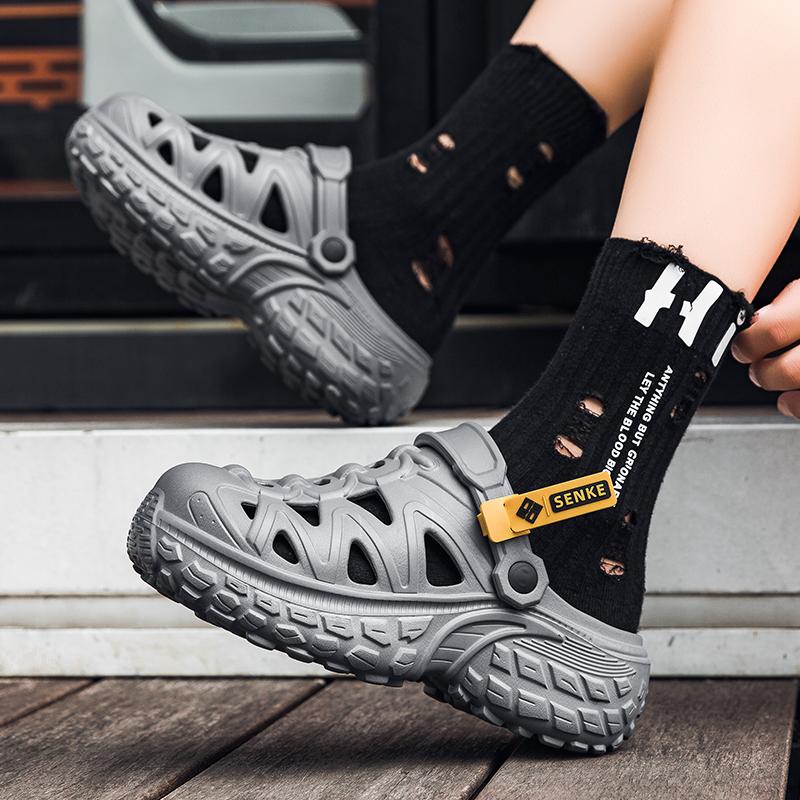 Pánské letní ležérní boty s tlustou podrážkou, plážové sandály, módní, pohodlné, protiskluzové, odolné proti opotřebení, pohodlné, venkovní, plážové, fas