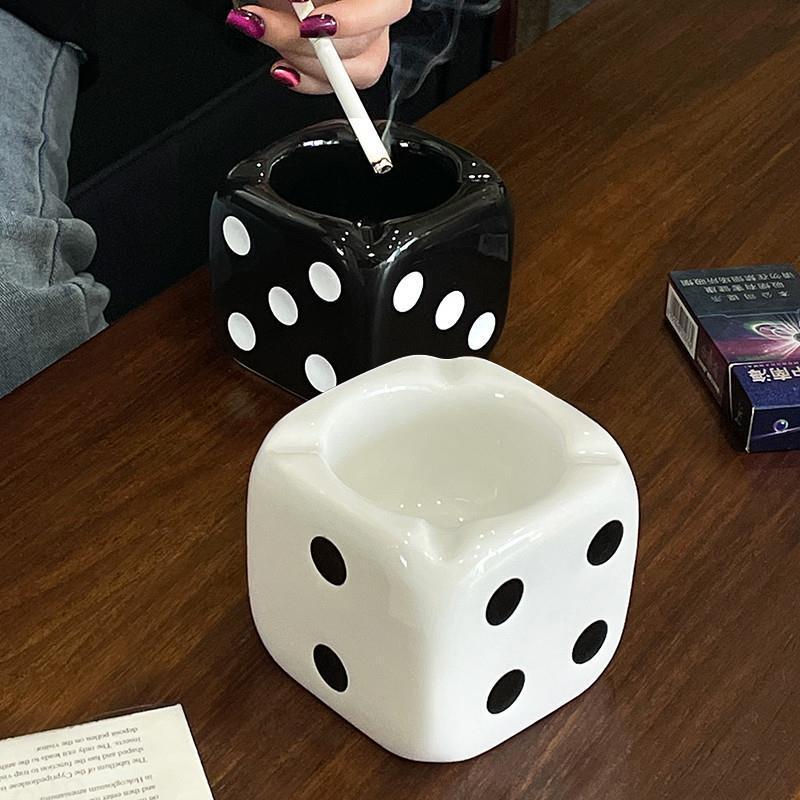 High-End Creative Ceramic Ashtray: Unique Tabletop Gift for Boyfriend, Trendy & Stylish