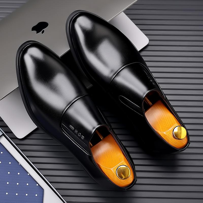 Fashion Four Seasons Mens Leather Shoes Business Daily Outdoor Formal Party Adult Elegant Loafers New Hot Brand Soft Sole Casual  Shoes