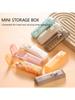 4pcs toothpick and dental floss box, small storage box, travel storage box, portable medicine box, small item storage tube