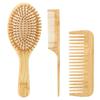 JINGRUIXIANG Nanmu Bamboo Hair Comb 3-Piece Set