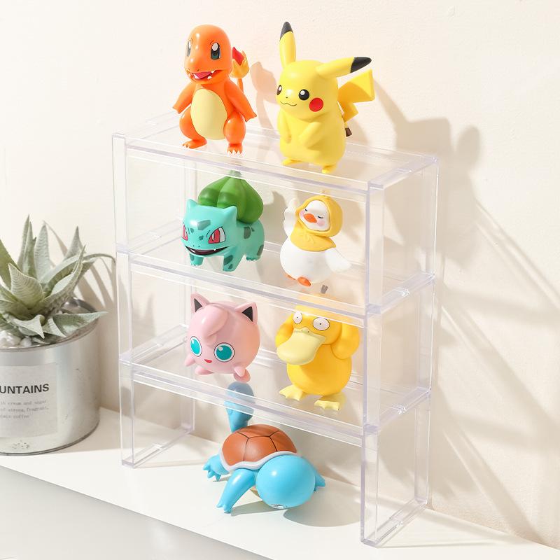 Transparenter Lagerregal Mehrschichtiger Stapelbarer Schreibtisch-Display-Rack Acryl Abnehmbarer Organisationsregal Handgemachter Papier-Cupcake