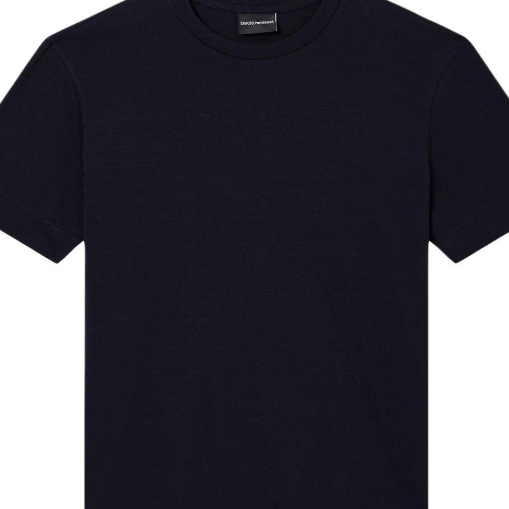 Emporio Armani Stretch Plain Knit Crew Neck Solid Pullover T-Shirt Men Tops EM004522-AF10762-FB469