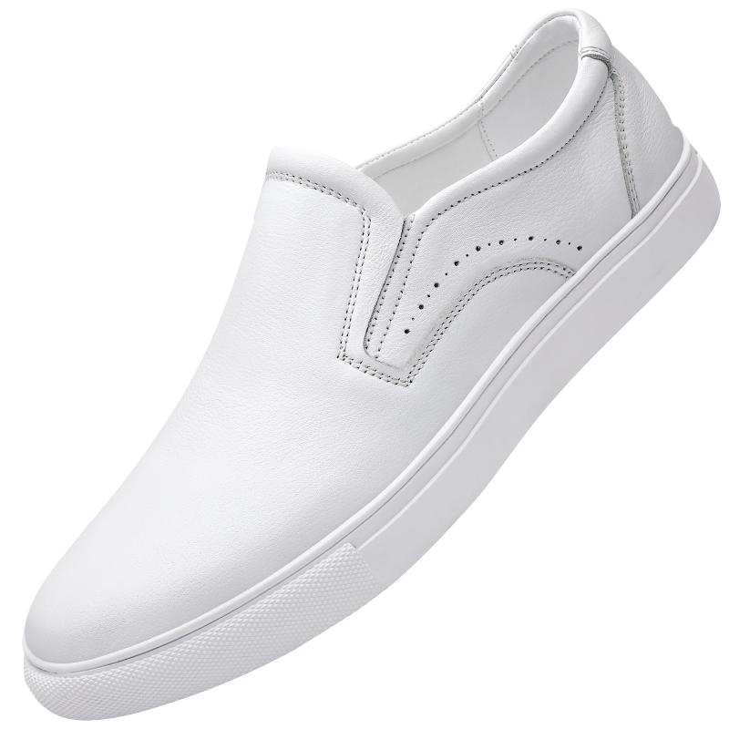 British Style Minimalist Leather Casual Shoes for Men’s Lace Up Hollowed Out Men's Sports Oxford Shoes for Business Interviews