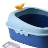 Cat Kitten Potty Toilet Open Top Pet Litter Tray PP Large Space Bedpan High Sided