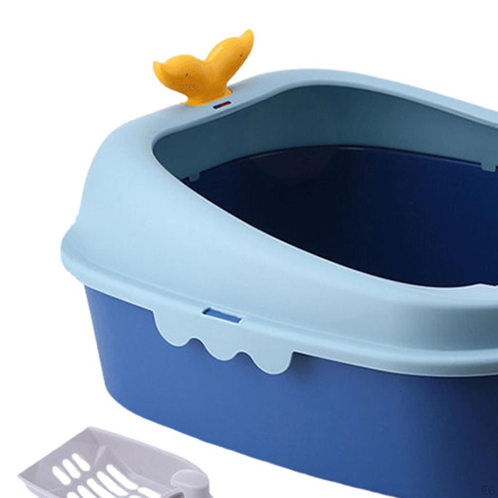 Cat Kitten Potty Toilet Open Top Pet Litter Tray PP Large Space Bedpan High Sided