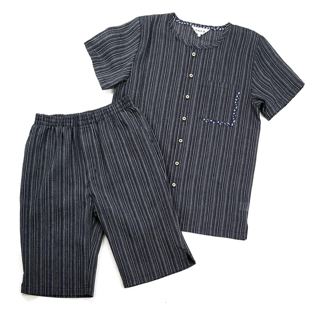 Jinbei Henley tričko a šortky z Jinbei Dostupné ve velikostech včetně vertikálních pruhů a malých [Pánské7] Pánská sada Plná délka Materiál. M-4L,